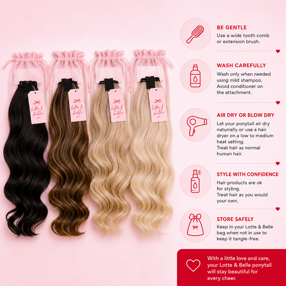 How to Care for Your Human Hair Ponytail