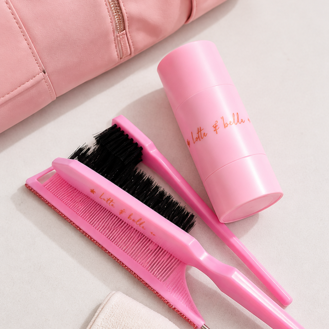 Lotte & Belle Co branded brush set compact and lightweight for comp bag NZ Australia