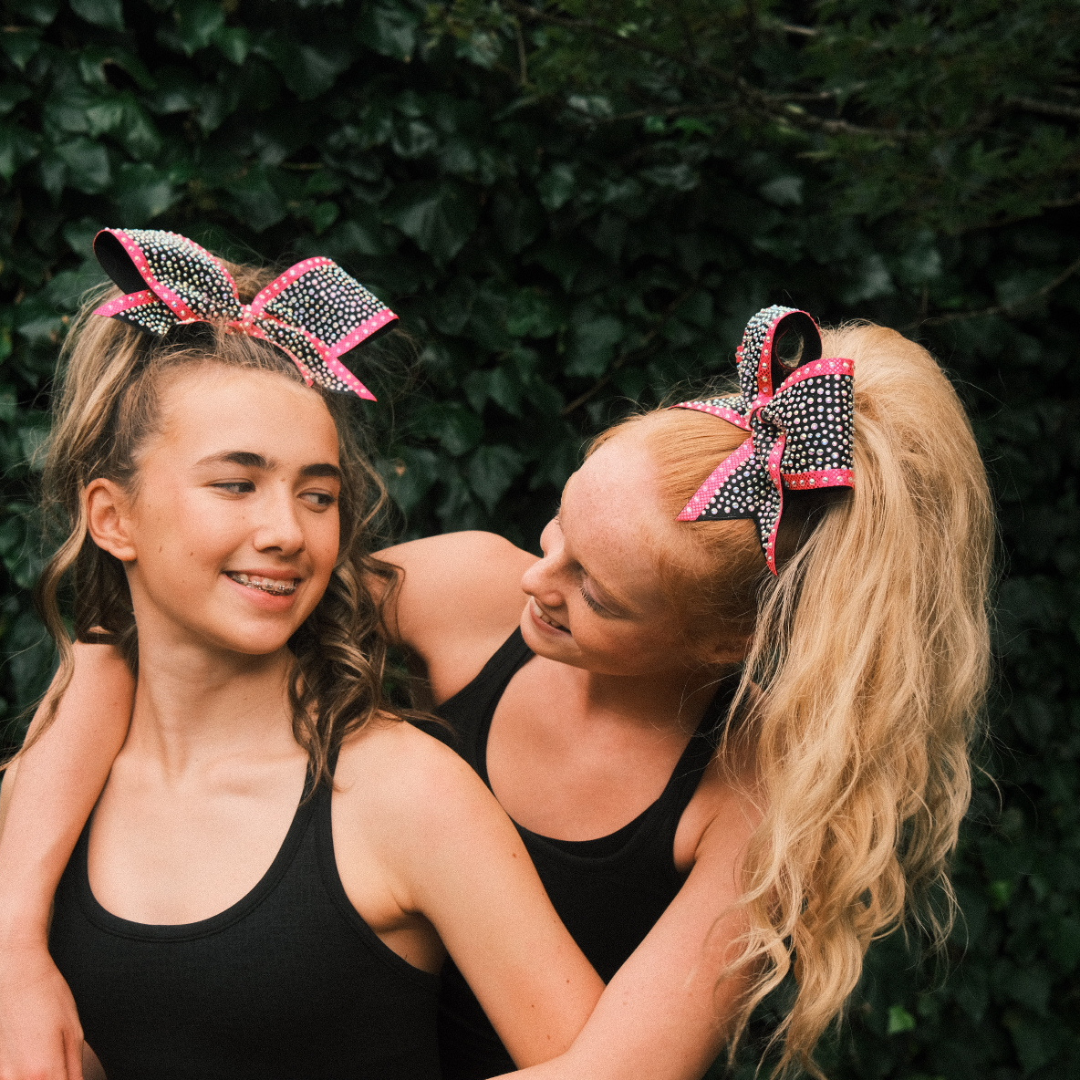 Lotte & Belle Co Custom Colour Match ponytail — bespoke human hair matched to your exact shade for cheerleading competitions